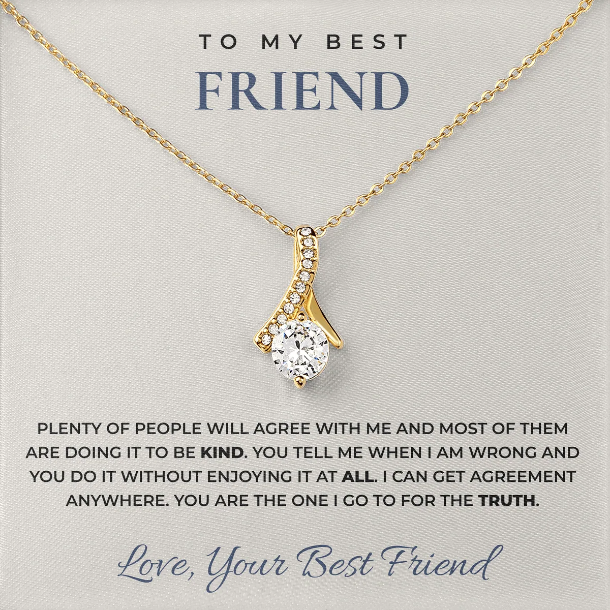 You Tell Me The Truth Ashby Bow Necklace for best friend