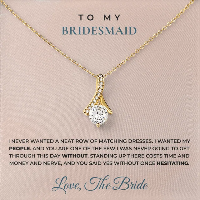 I Wanted My People Ashby Bow Necklace for bridesmaid