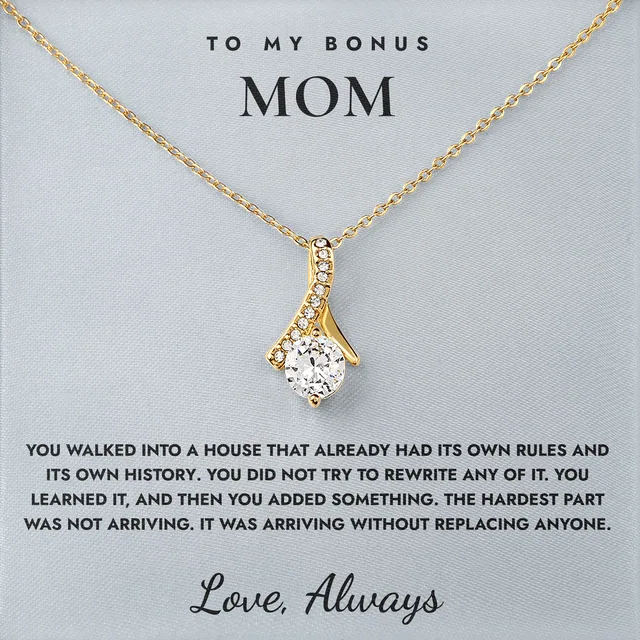 Without Replacing Anyone Ashby Bow Necklace for bonus mom