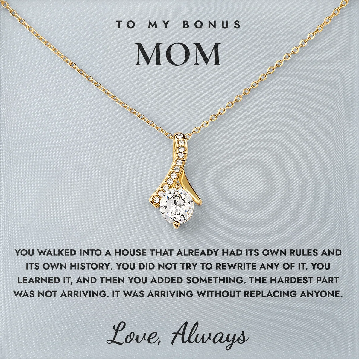 Without Replacing Anyone Ashby Bow Necklace for bonus mom