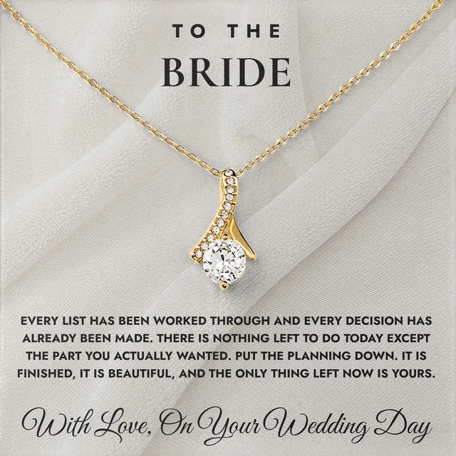 Nothing Left To Do Ashby Bow Necklace for bride
