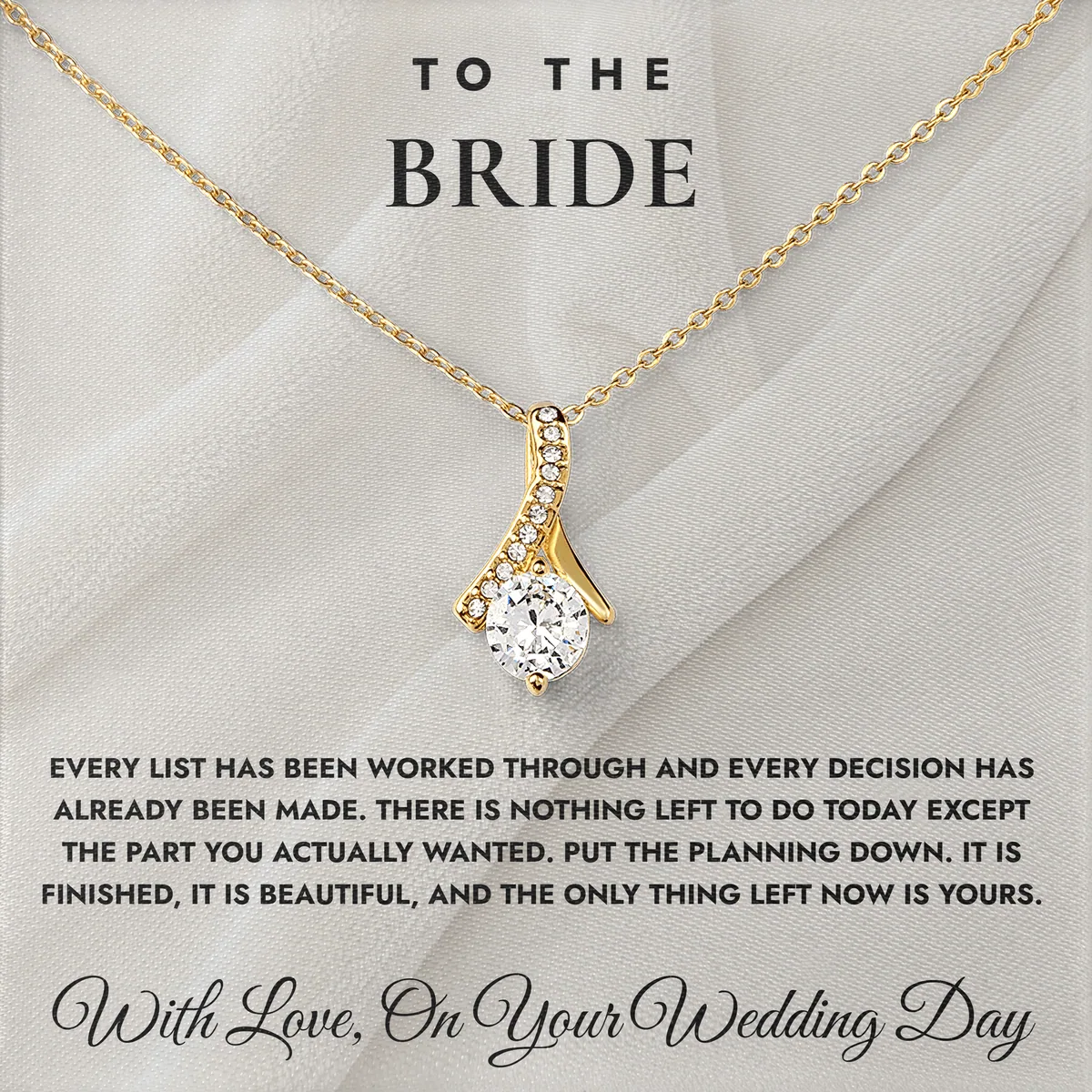 Nothing Left To Do Ashby Bow Necklace for bride