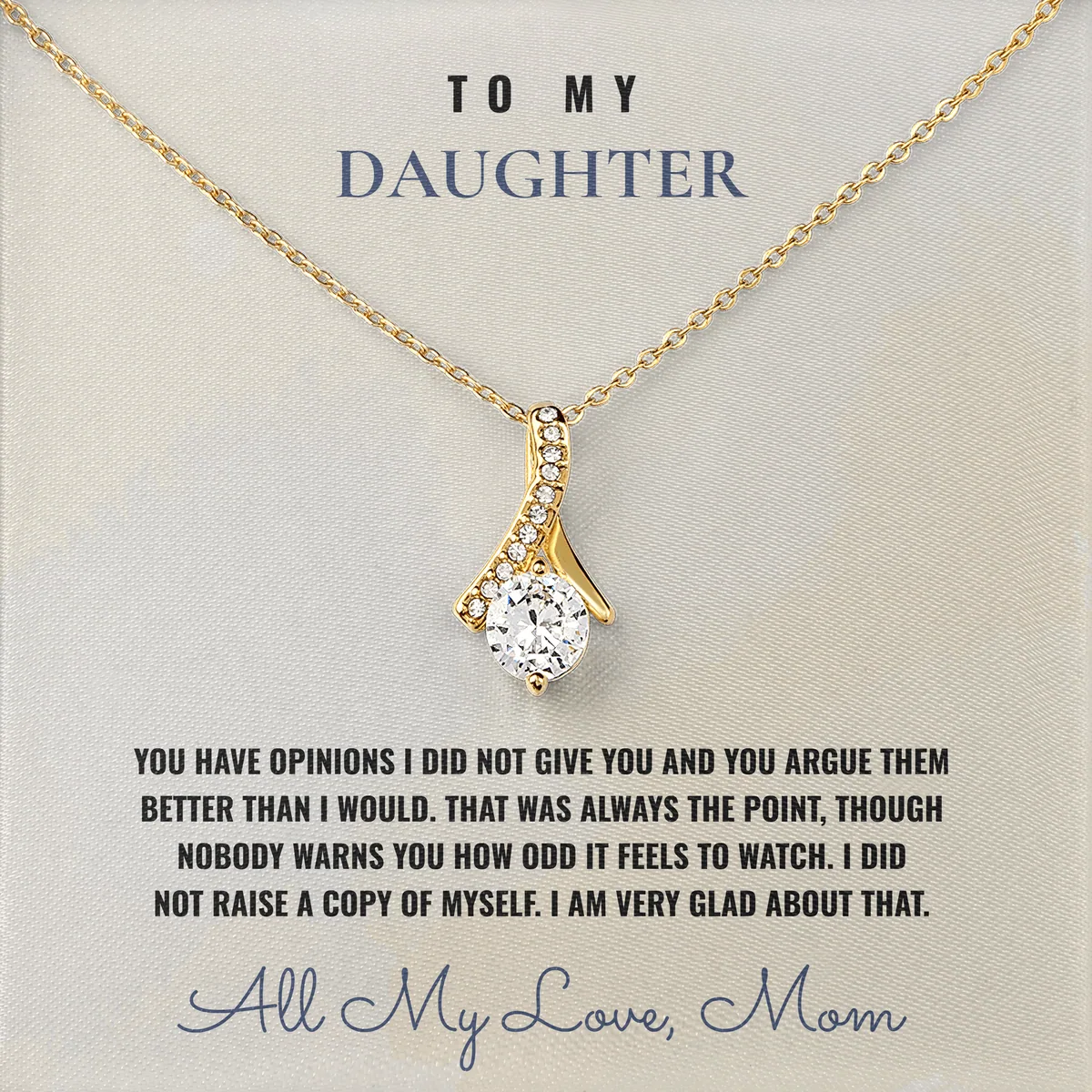 Not A Copy Of Myself Ashby Bow Necklace for daughter