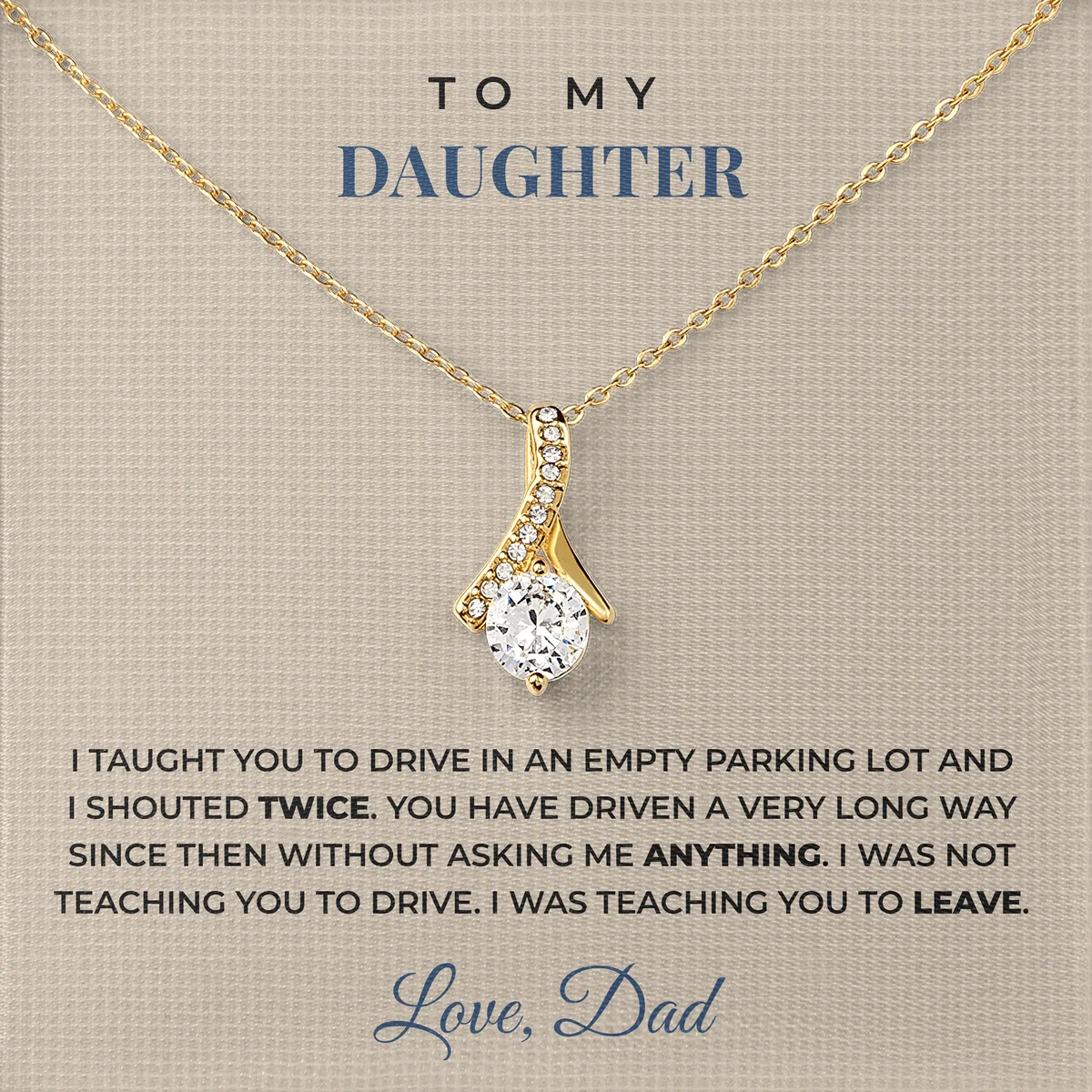 Teaching You To Leave Ashby Bow Necklace for daughter