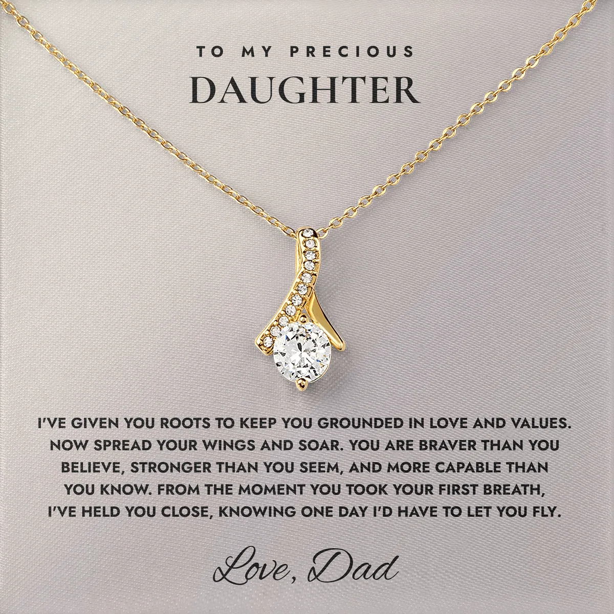 Holding On To Let Go Ashby Bow Necklace for daughter