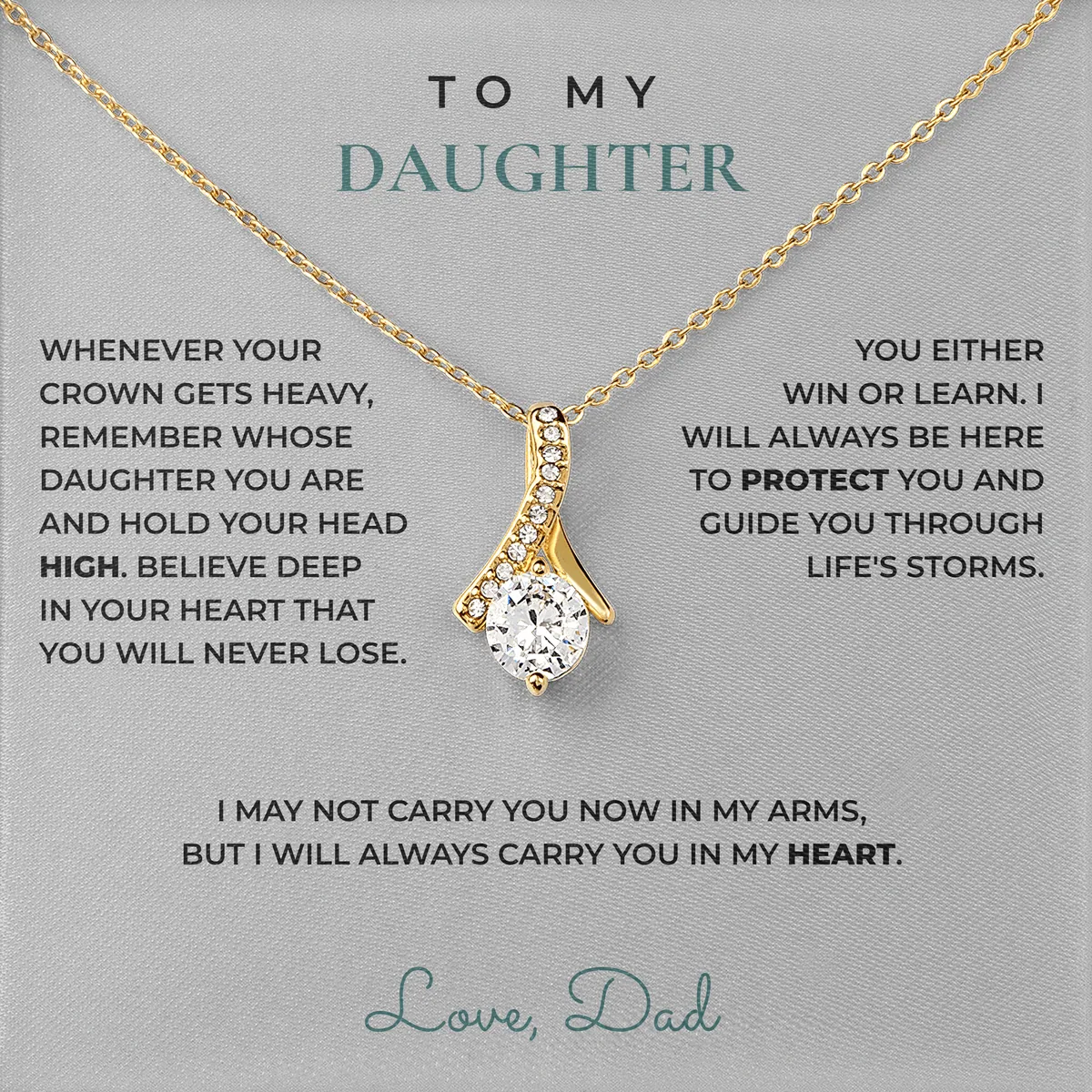 Carry You In My Heart Ashby Bow Necklace for daughter