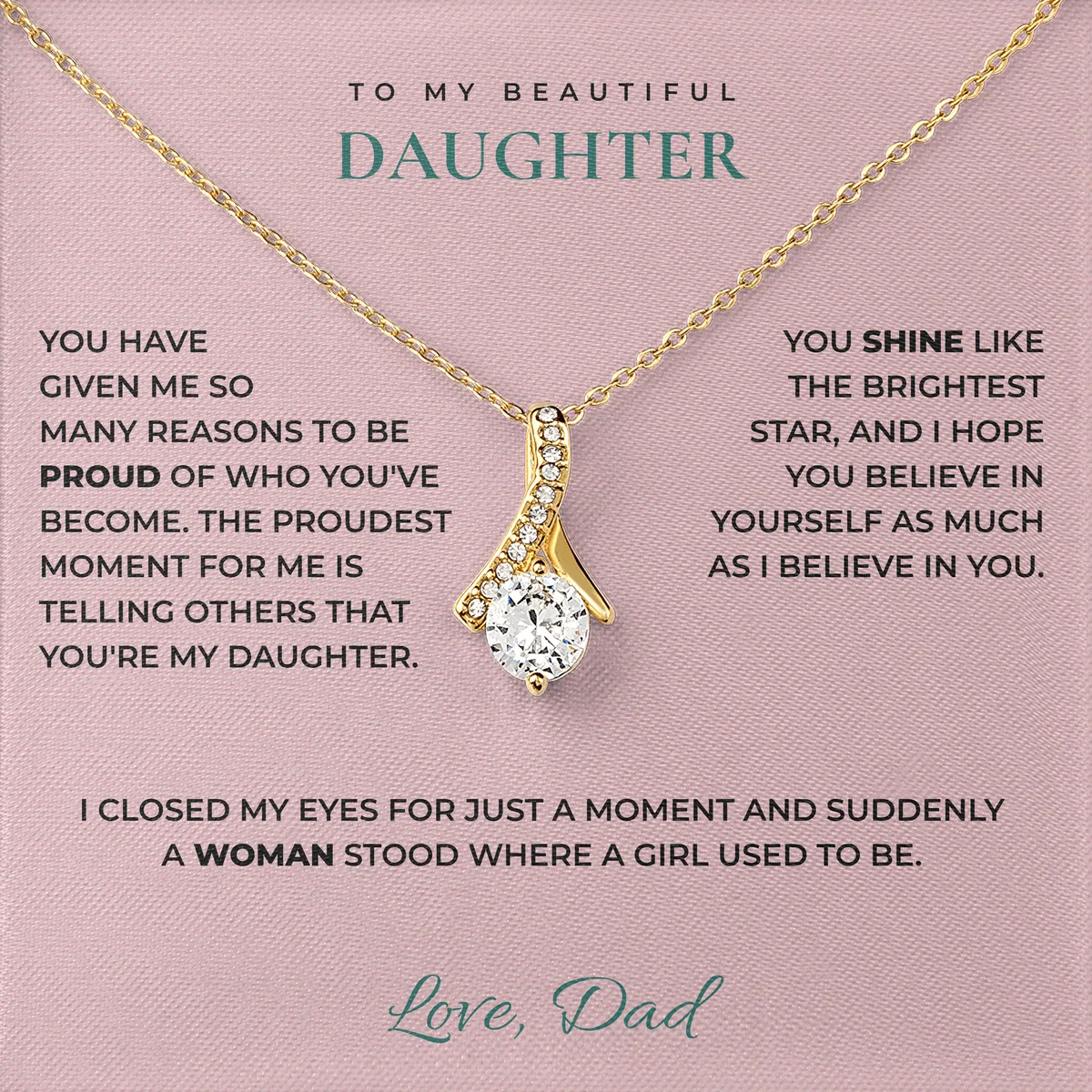 Where A Girl Used To Be Ashby Bow Necklace for daughter
