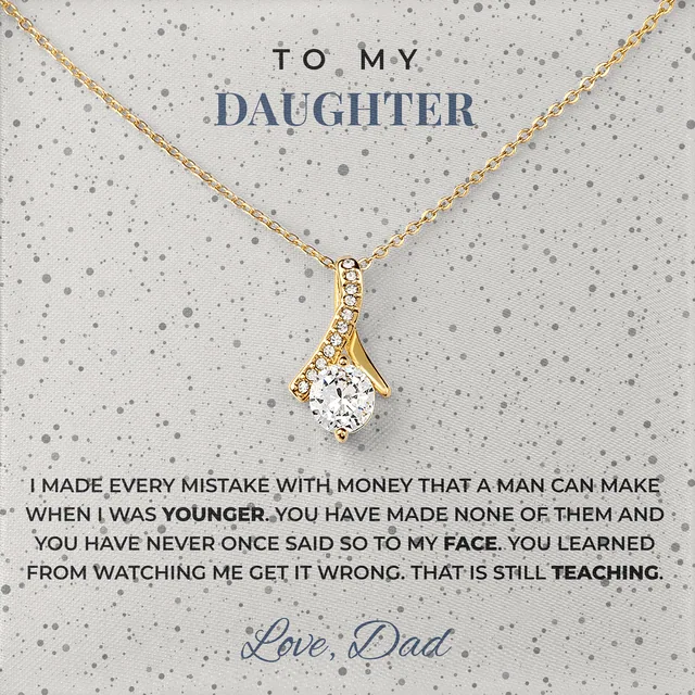 Watching Me Get It Wrong Ashby Bow Necklace for daughter