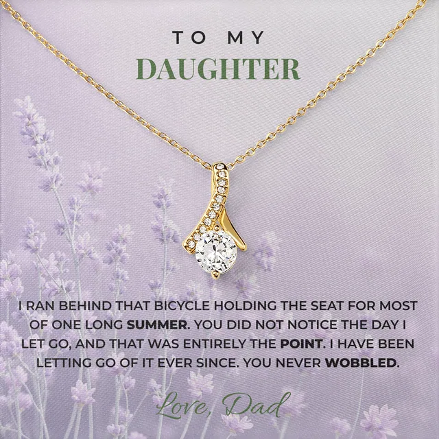 You Never Wobbled Ashby Bow Necklace for daughter