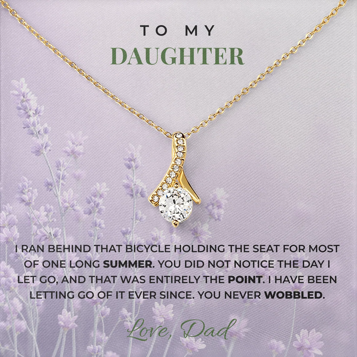 You Never Wobbled Ashby Bow Necklace for daughter