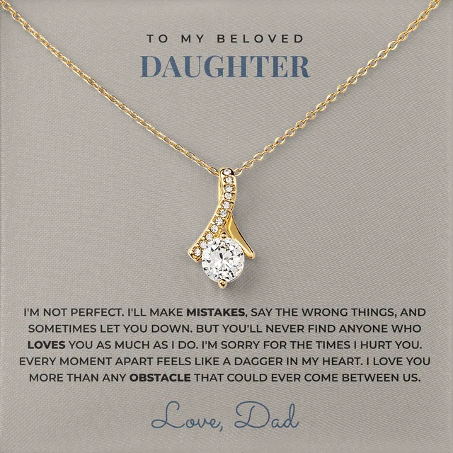 I Am Not Perfect Ashby Bow Necklace for daughter