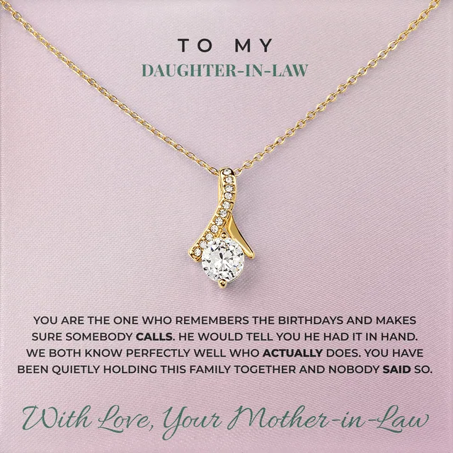 Who Actually Calls Ashby Bow Necklace for daughter-in-law