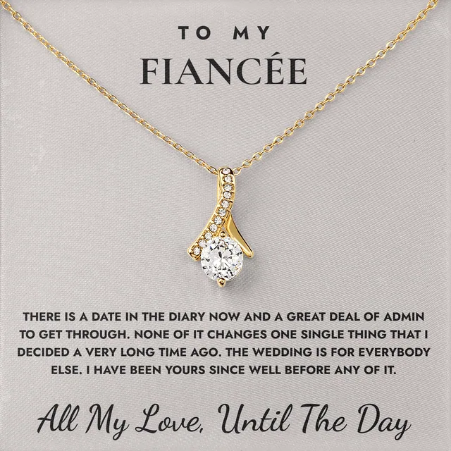 Long Before The Paperwork Ashby Bow Necklace for fiancée