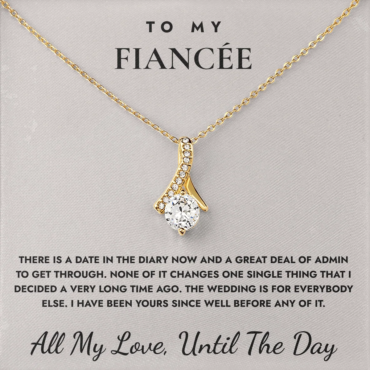 Long Before The Paperwork Ashby Bow Necklace for fiancée