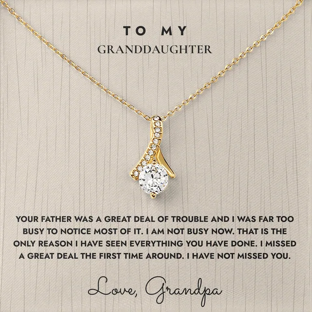 I Have Not Missed You Ashby Bow Necklace for granddaughter