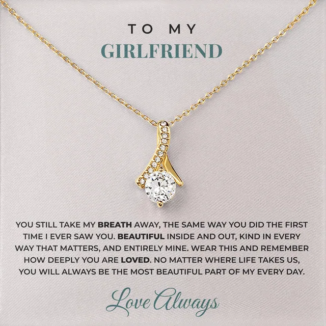 Still Take My Breath Ashby Bow Necklace for girlfriend