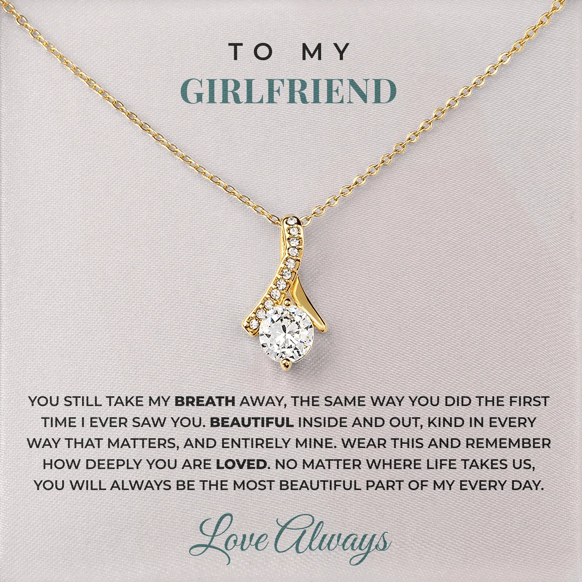 Still Take My Breath Ashby Bow Necklace for girlfriend