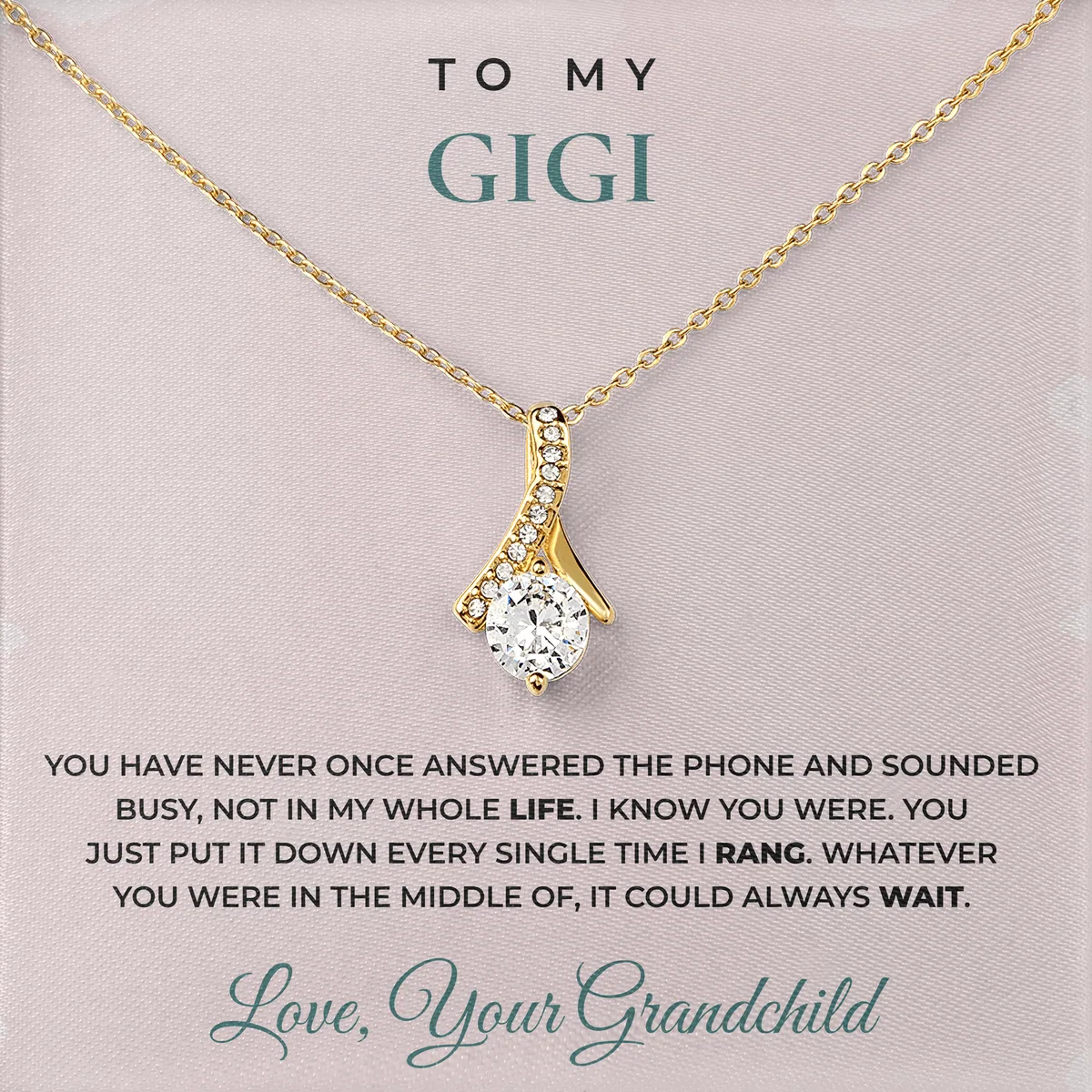 It Could Always Wait Ashby Bow Necklace for gigi