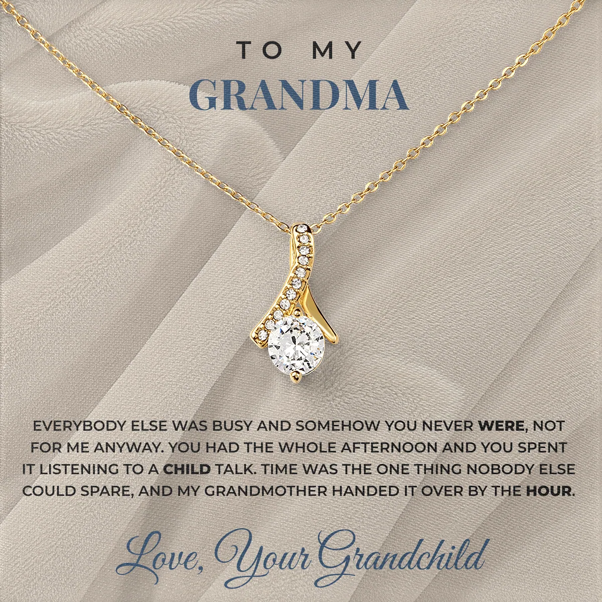 You Always Had Time Ashby Bow Necklace for grandma