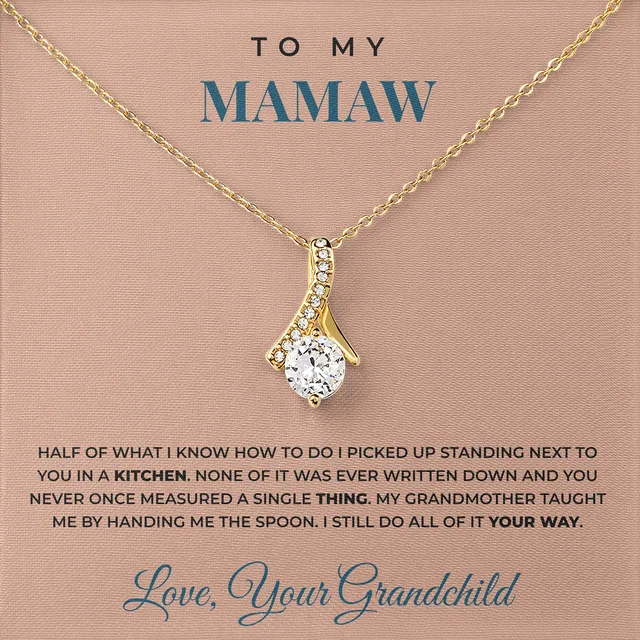 You Never Measured A Thing Ashby Bow Necklace for mamaw