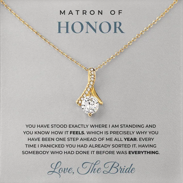 You Have Done This Ashby Bow Necklace for matron of honor