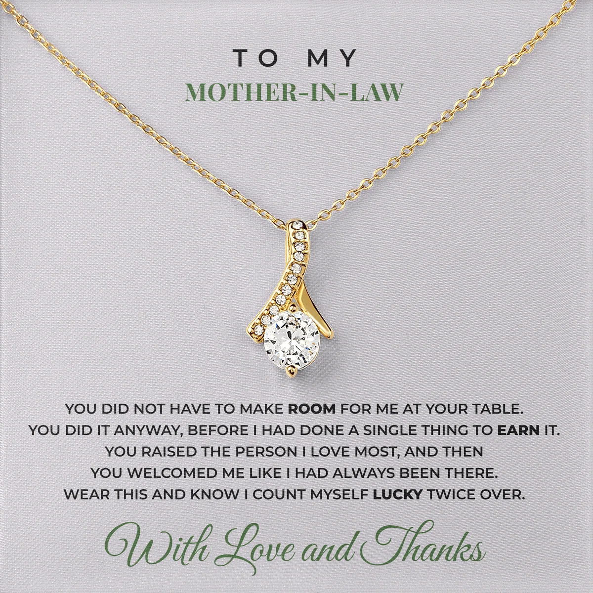 You Made Room For Me Ashby Bow Necklace for mother-in-law