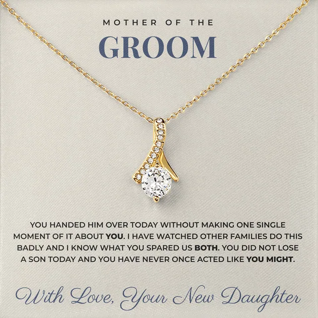 Never Made It About You Ashby Bow Necklace for mother of the groom