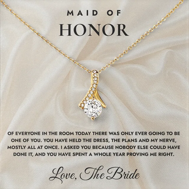 Only One Of You Ashby Bow Necklace for maid of honor