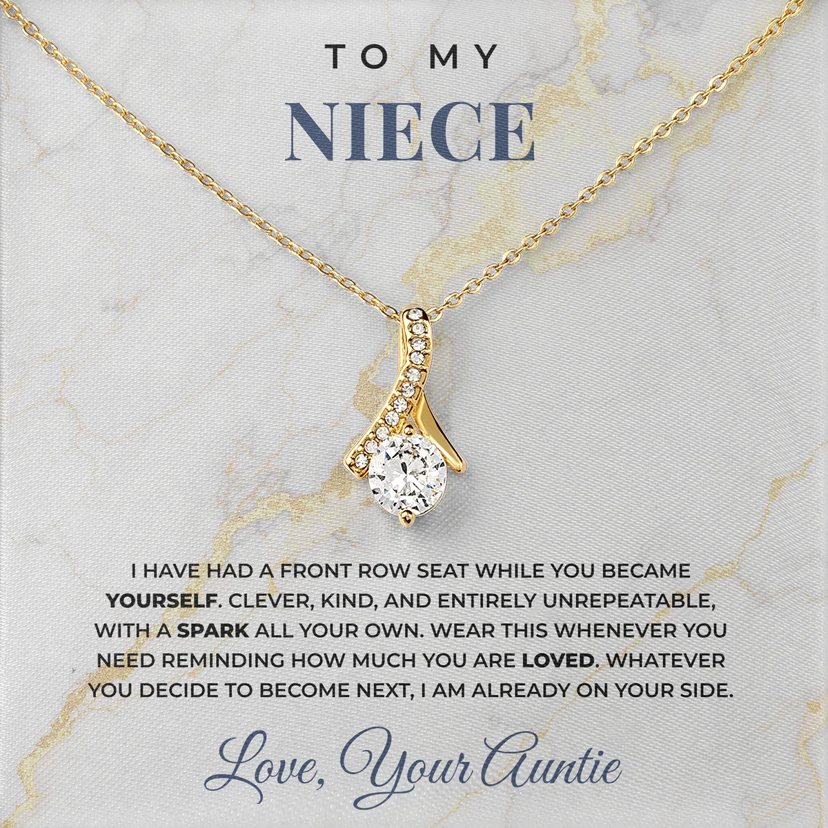 A Spark All Your Own Ashby Bow Necklace for niece