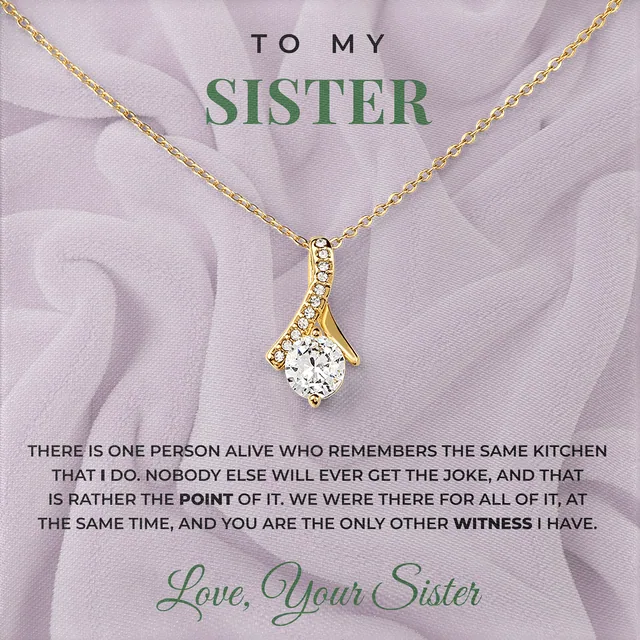 The Only Other Witness Ashby Bow Necklace for sister