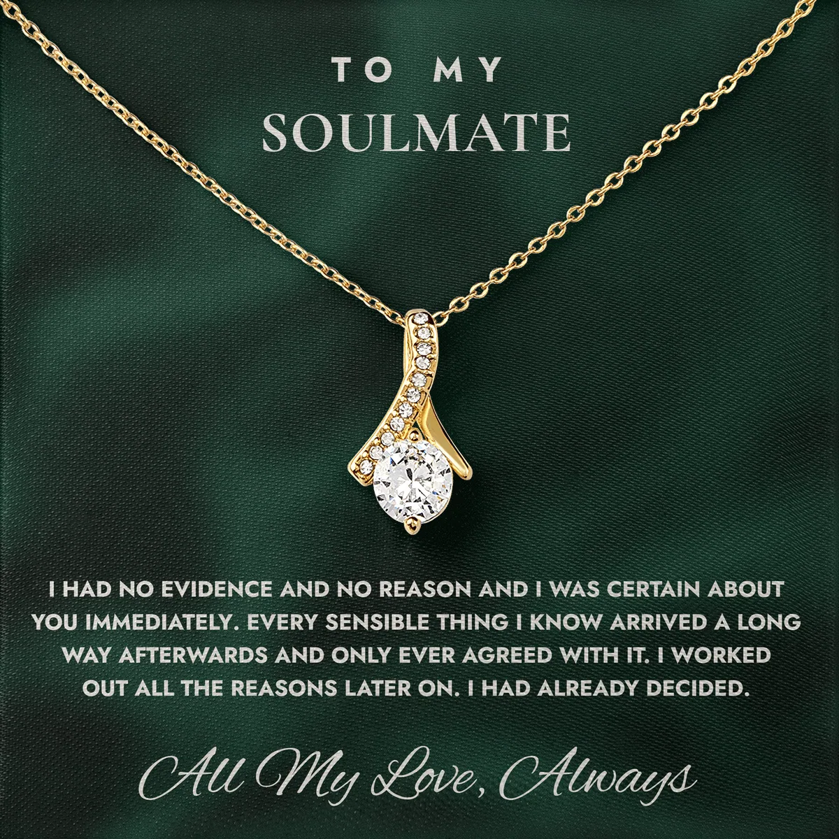 Knew Before I Knew Ashby Bow Necklace for soulmate