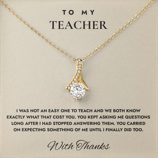 You Kept Asking Ashby Bow Necklace for teacher