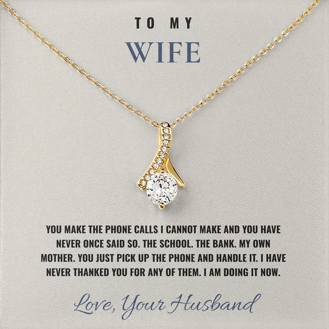 I Am Doing It Now Ashby Bow Necklace for wife