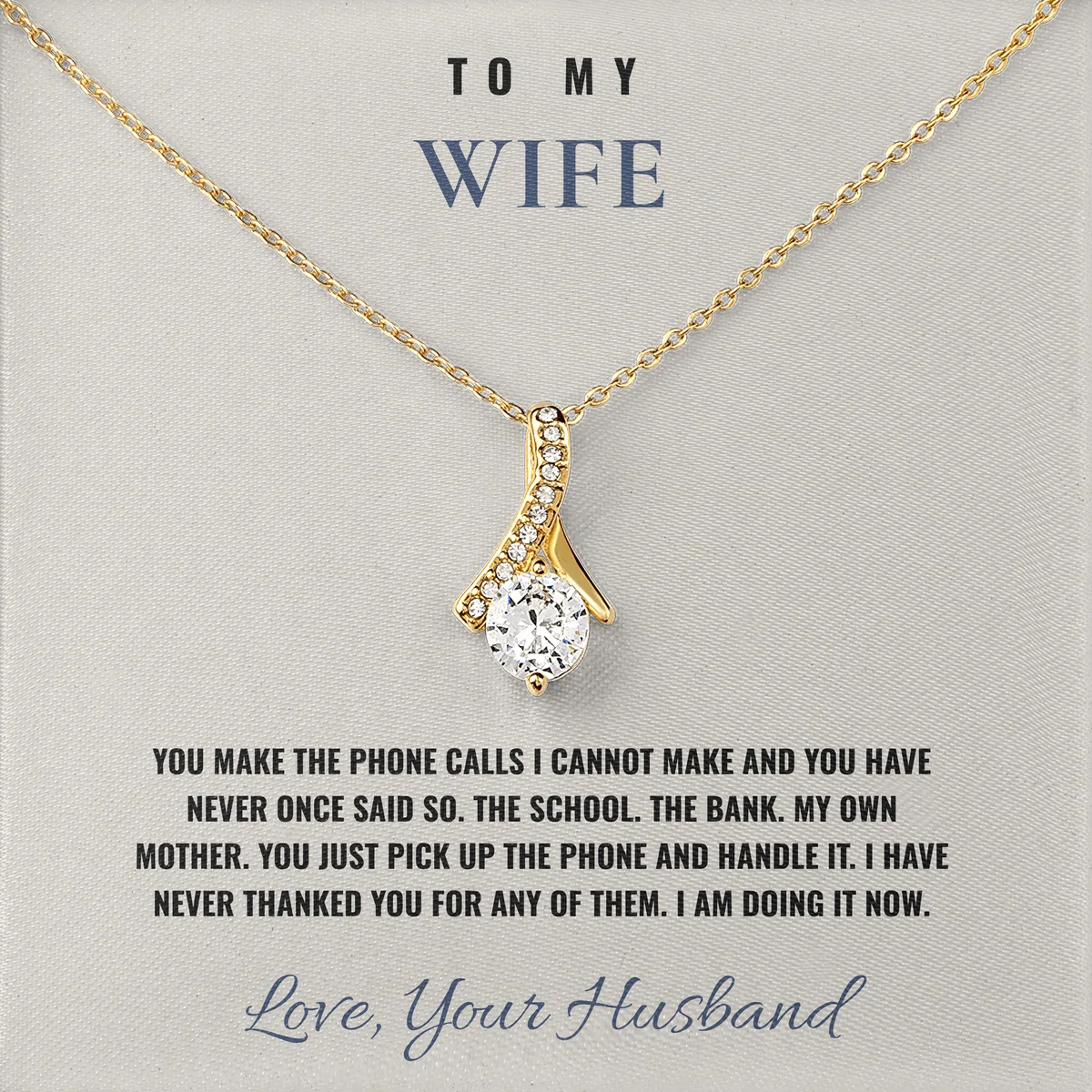 I Am Doing It Now Ashby Bow Necklace for wife