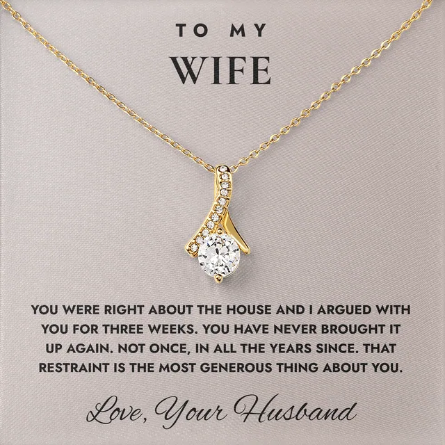 You Never Brought It Up Ashby Bow Necklace for wife