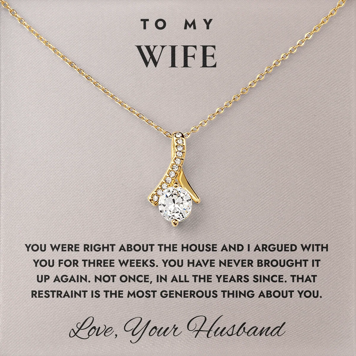 You Never Brought It Up Ashby Bow Necklace for wife