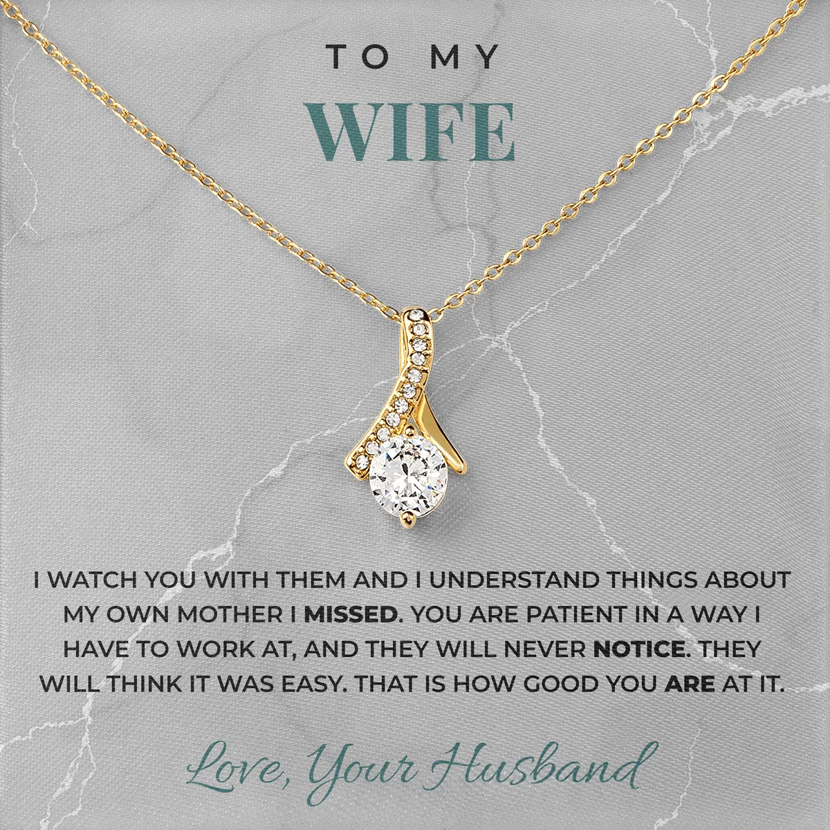 They Will Think It Was Easy Ashby Bow Necklace for wife