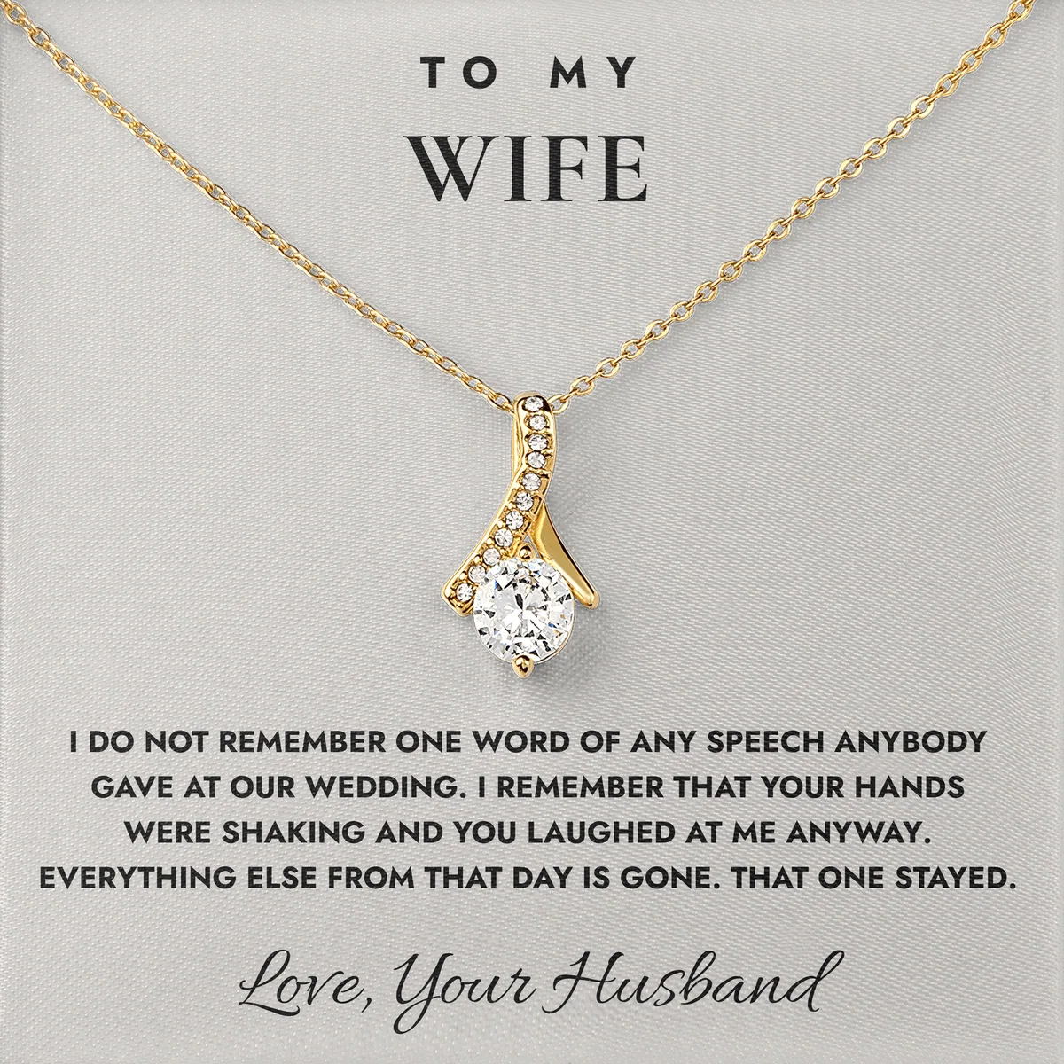 Your Hands Were Shaking Ashby Bow Necklace for wife
