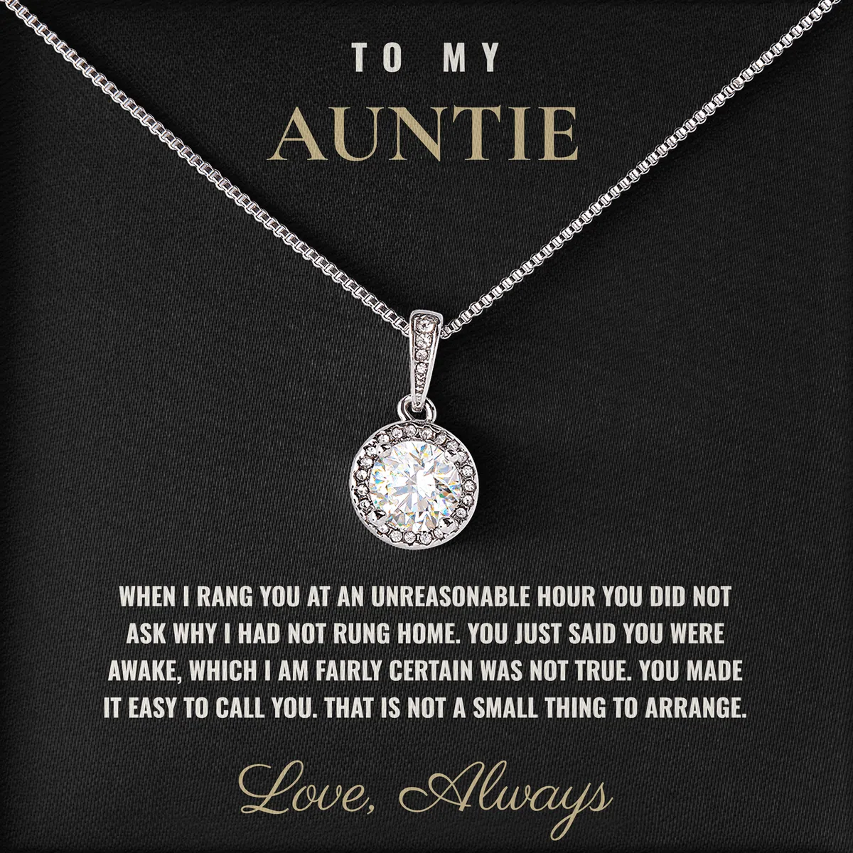 You Said You Were Awake Elm Halo Necklace for auntie