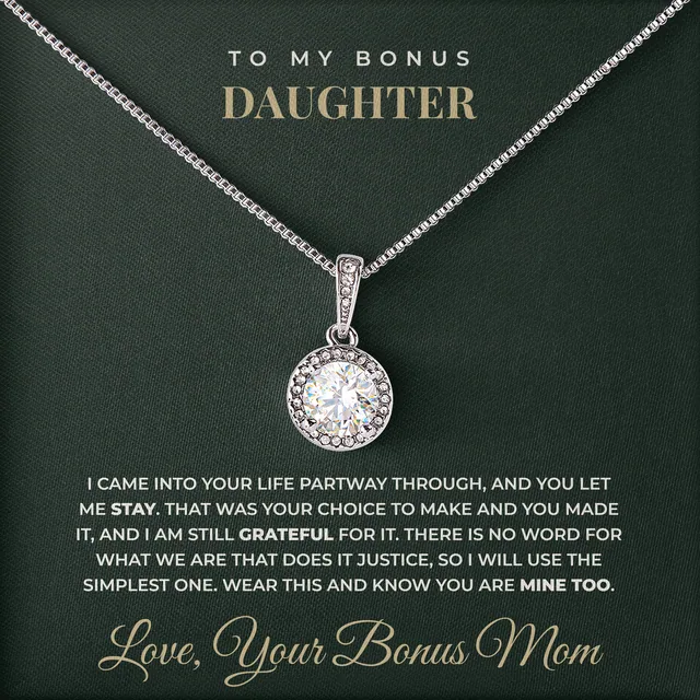 I Chose You Too Elm Halo Necklace for bonus daughter