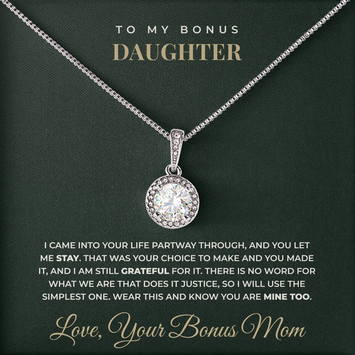 I Chose You Too Elm Halo Necklace for bonus daughter