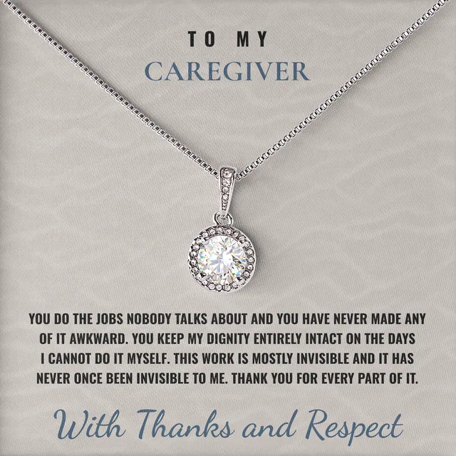 Never Made It Awkward Elm Halo Necklace for caregiver