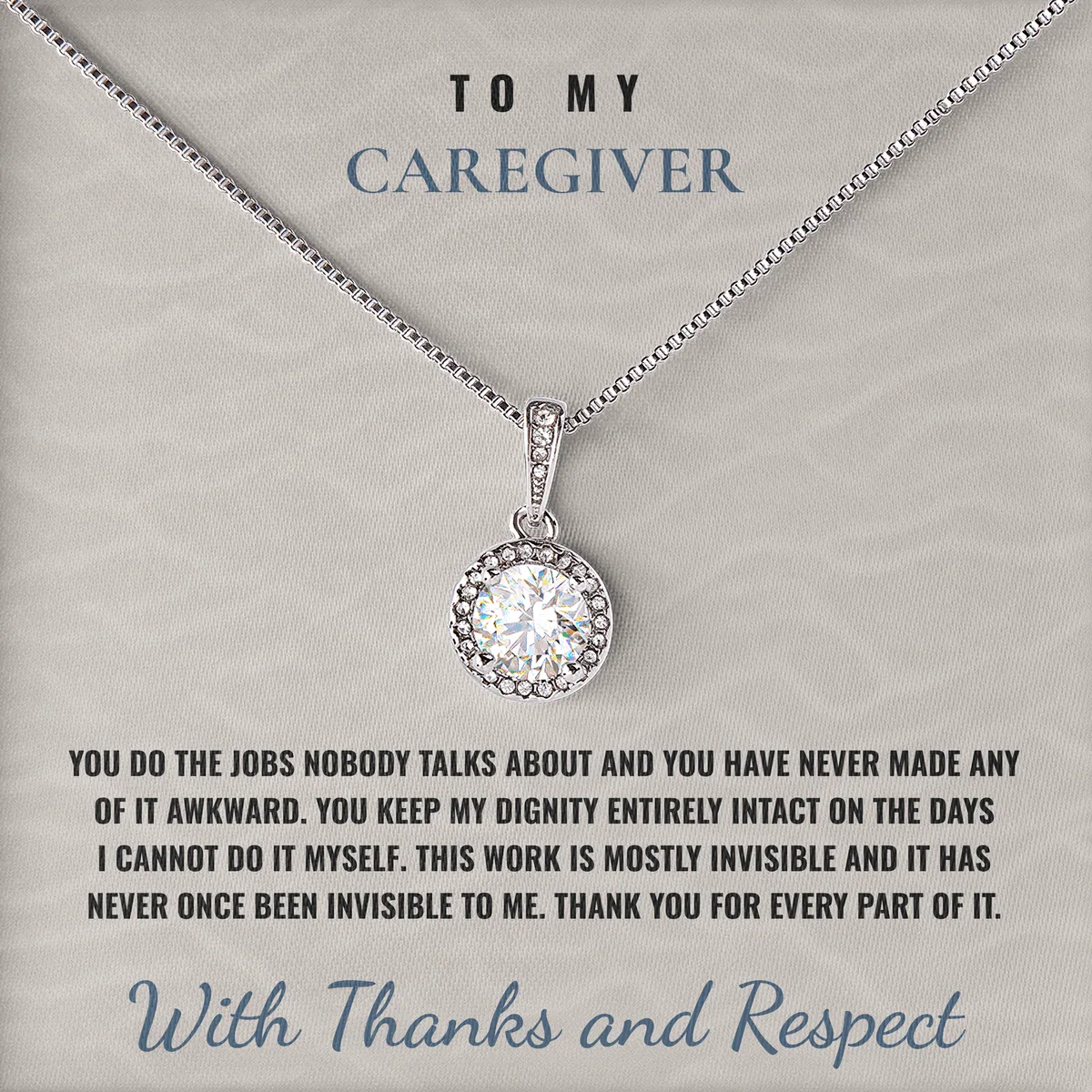 Never Made It Awkward Elm Halo Necklace for caregiver