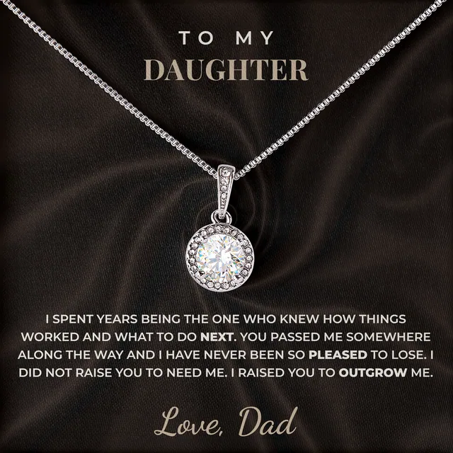 Raised You To Outgrow Me Elm Halo Necklace for daughter