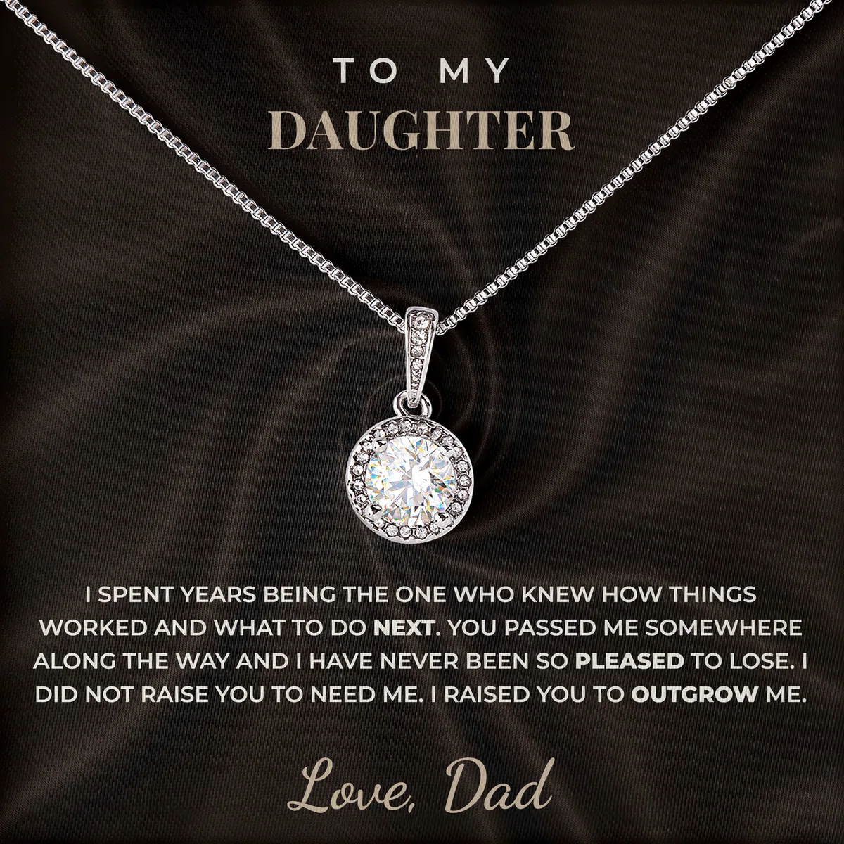 Raised You To Outgrow Me Elm Halo Necklace for daughter
