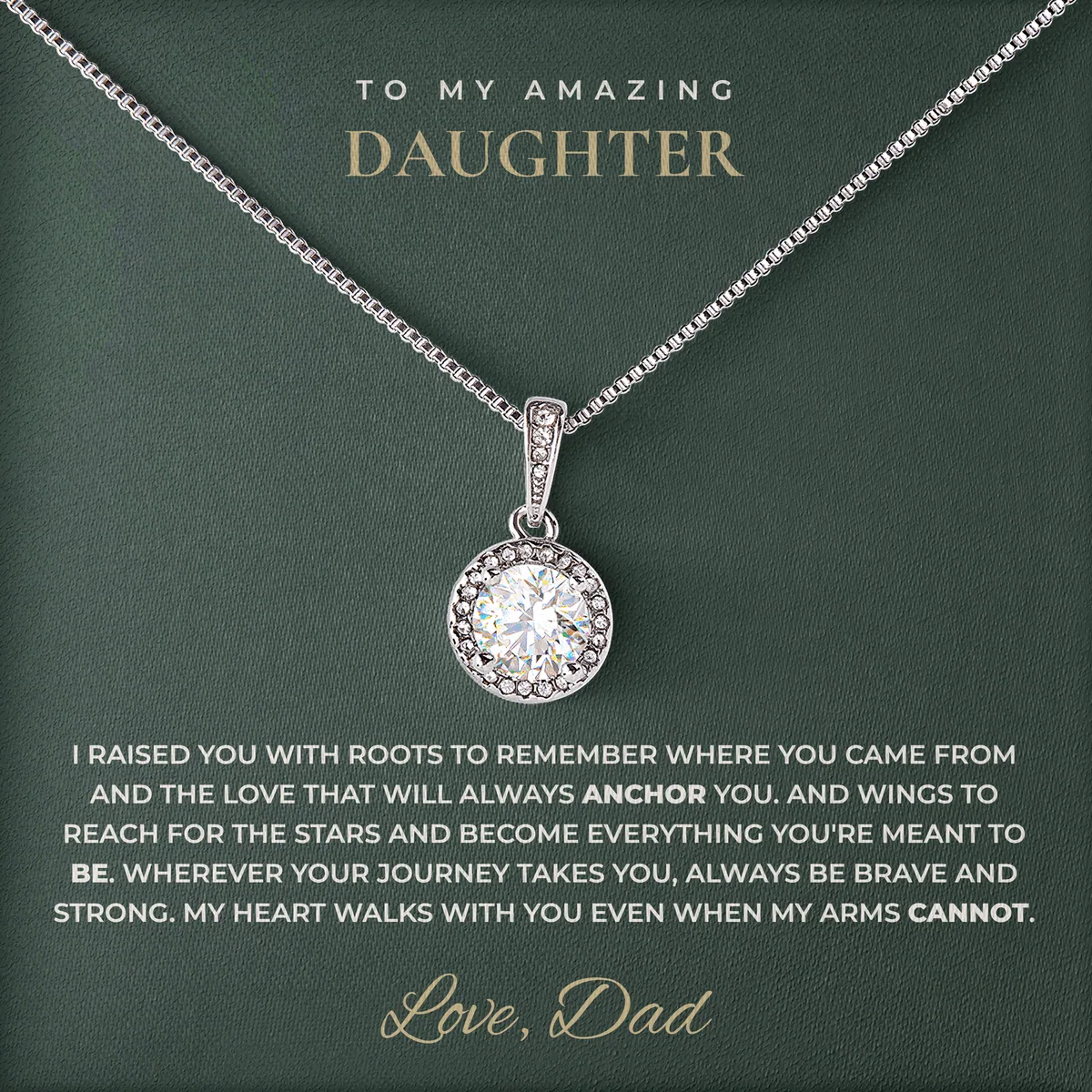 Roots To Remember Elm Halo Necklace for daughter