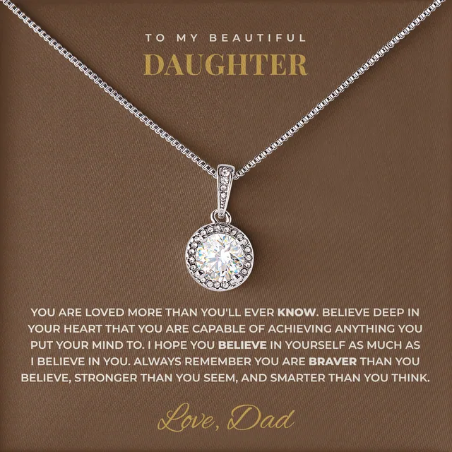 Braver Than You Believe Elm Halo Necklace for daughter