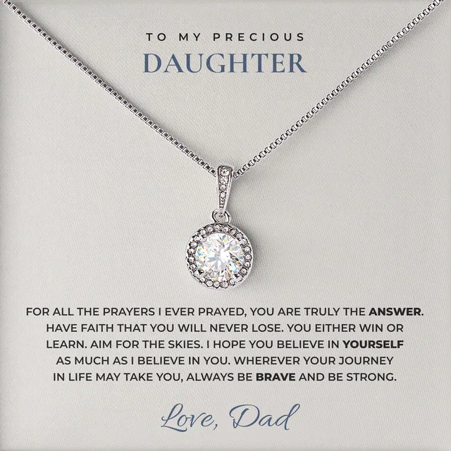 Wherever Your Journey Elm Halo Necklace for daughter