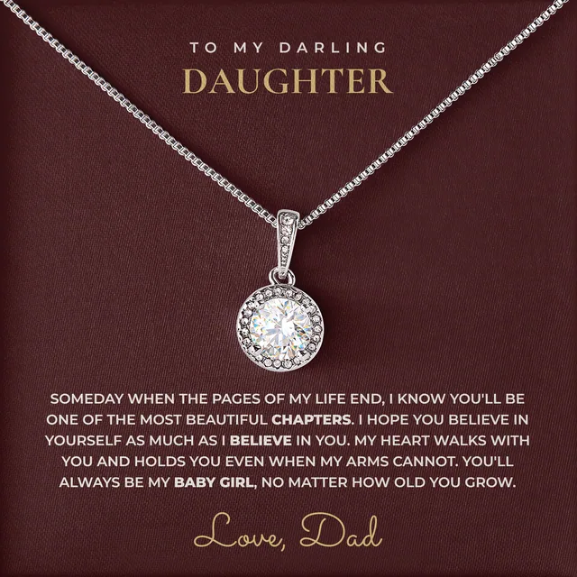 No Matter How Old Elm Halo Necklace for daughter