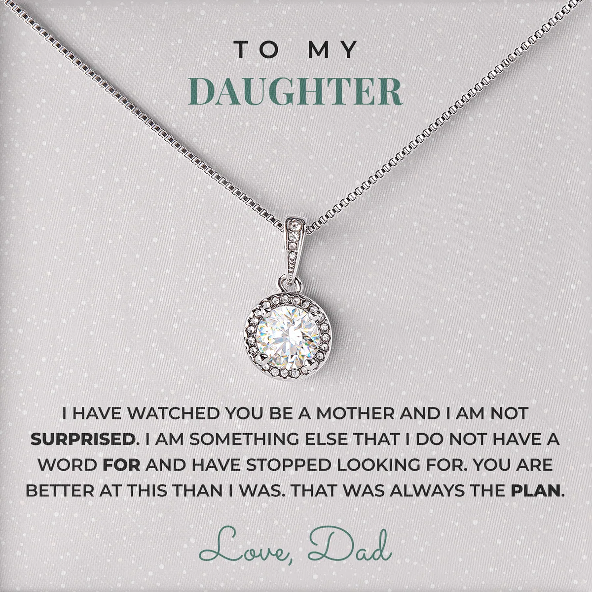 That Was Always The Plan Elm Halo Necklace for daughter